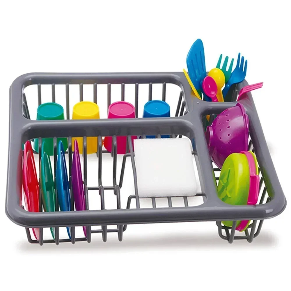 28pcs/set children's simulated kitchen set cutlery basket creative home house toy baby gift parent-child interaction