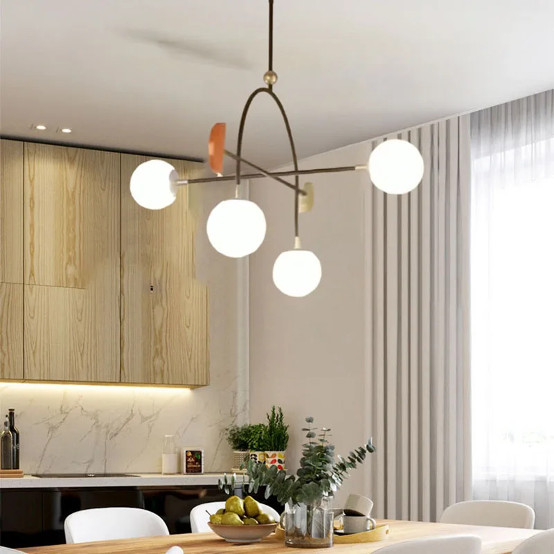 Imagem -03 - Luz Pendente de Vidro Branco Ajustável Lâmpada E27 Fio Art Deco Lâmpada Pendurada para Foyer Quarto de Jantar Dropshipping Novo Estilo