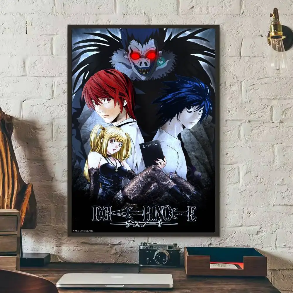 حار أنيمي مذكرة الموت ملصق HD الفن لزجة جدار مقاوم للماء غرفة المعيشة المنزلي غرفة نوم بار الديكور الجمالي #6