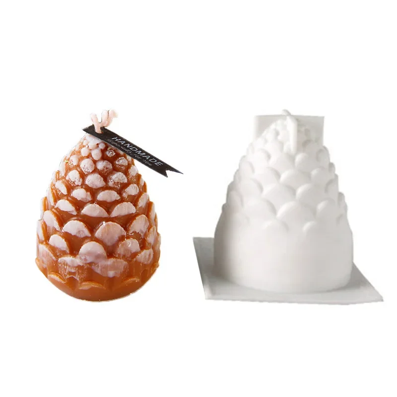 3D Christmas Pine Cone Silicone Candle Mold, DIY Handmade Aromatherapy, Gypsum Resin Pinecone Crafts Making, Home Decoration