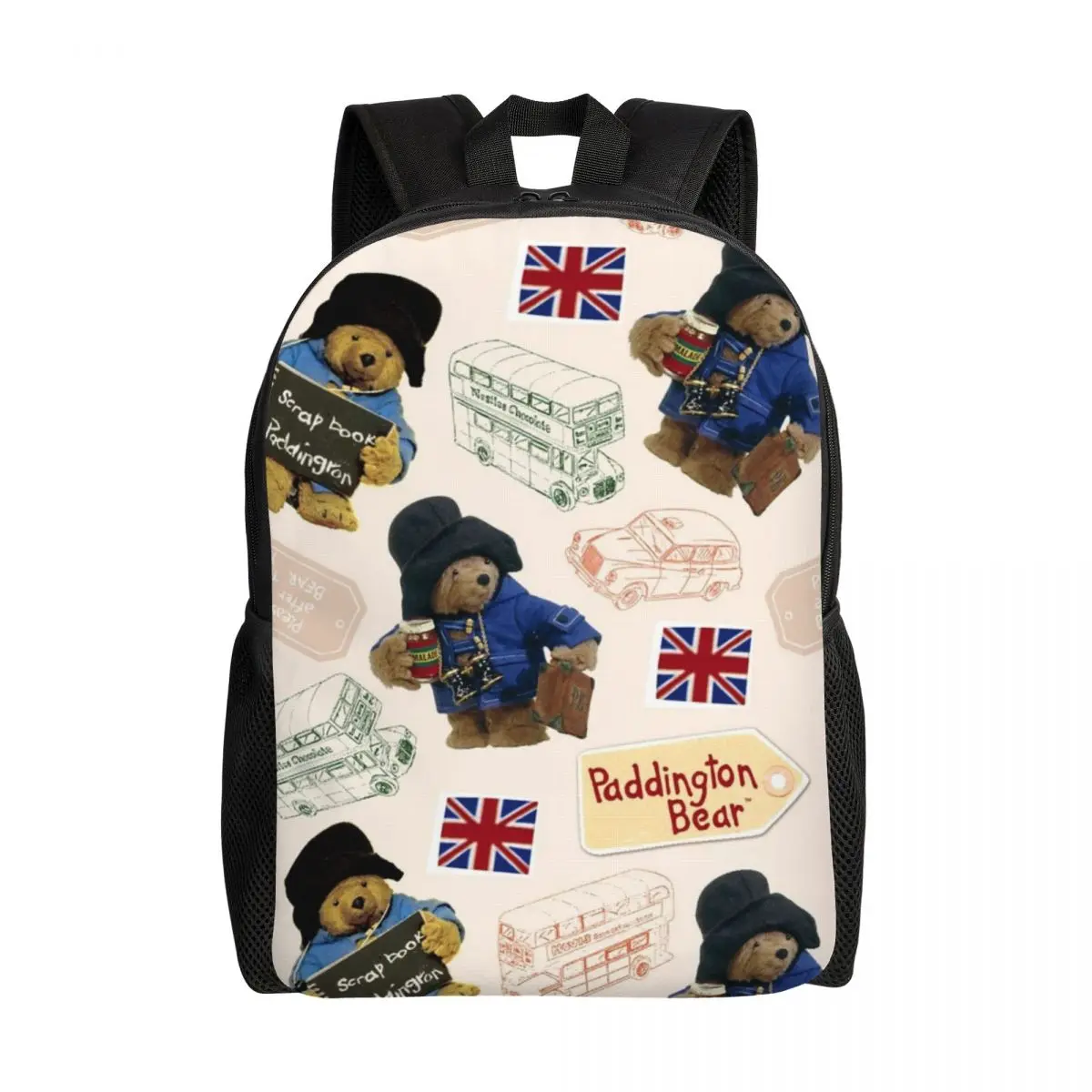 

Пользовательские рюкзаки P-Paddingtons для мужчин и женщин, школьников, сумка для книг, подходит для 15-дюймовых ноутбуков, сумки с героями мультфильмов