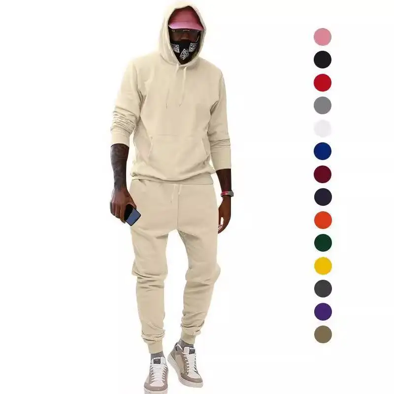 

Men's Hooded Sweatshirt Set Sportswear Casual Long Pants Seven Sleeve Autumn Fashion Comfortable Breathable Streetwear
