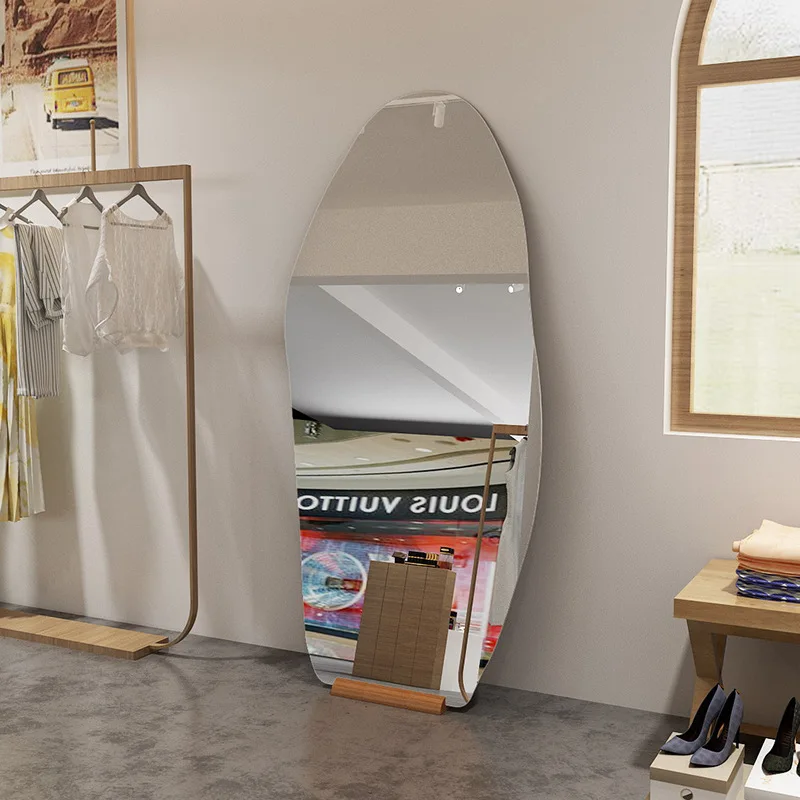 clothing store slimming fitting mirror special-shaped home floor mirror