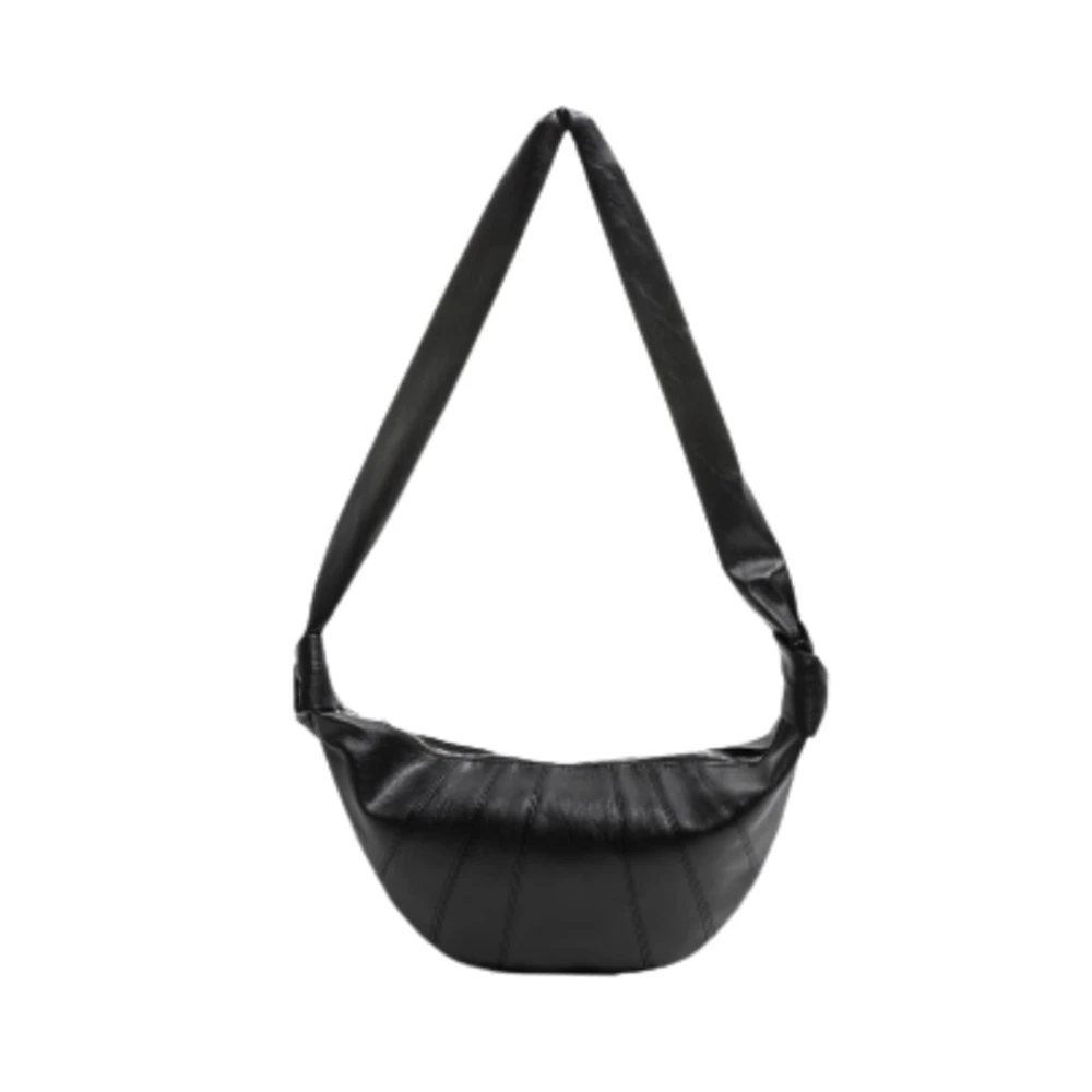 Fashion Black Dumpling Bag Bag Women\'s Crossbody Bag 2024 New Croissant Bag Vintage Premium Sense Waist Bag Casual Shoulder Bag