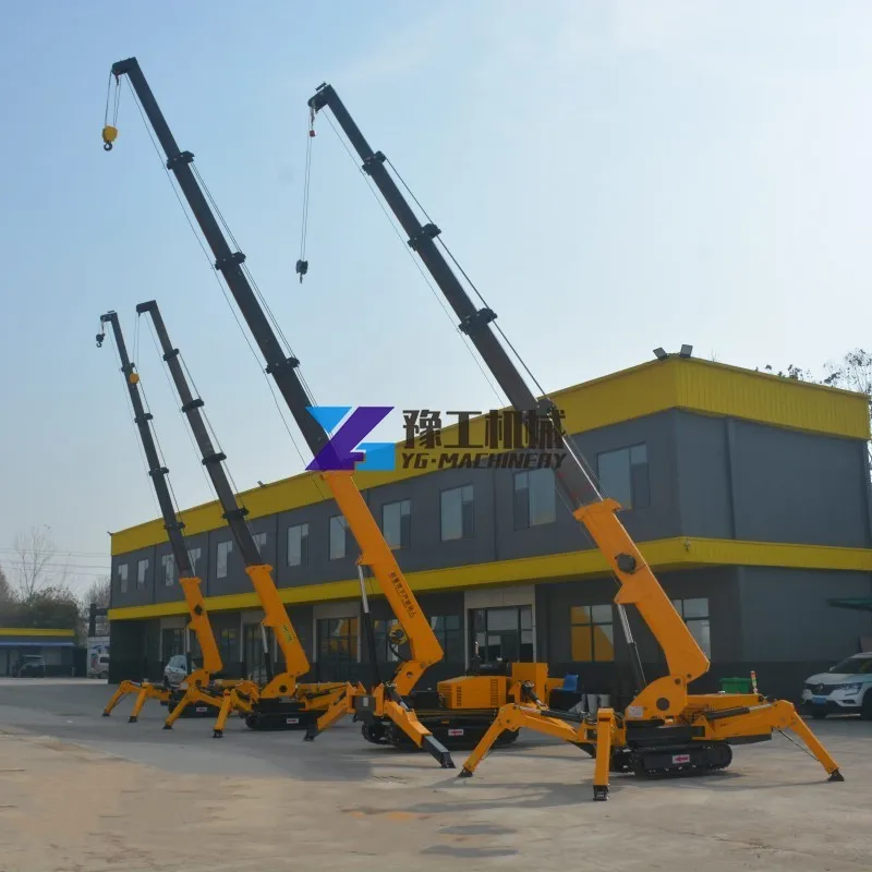 YG Mini Spider Crane Hydraulic Telescopic Boom Mini Crane Machine Small Crawler Cranes Folding Mobile Cranes for Sale