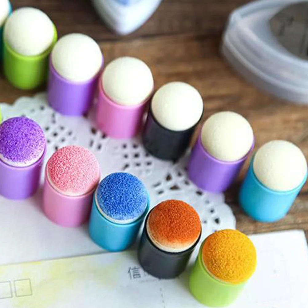 6 Pcs Finger Cot Applicator Washable Paint Painting Dauber Multi-function Sponge Ink Drawing Accessory Pvc Child Portable