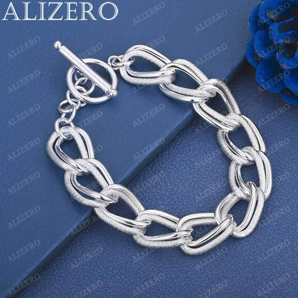 

ALIZERO 925 Sterling Silver Chain Bracelets For Women Wedding Party Anniversary Gift Fashion Fine Jewelry