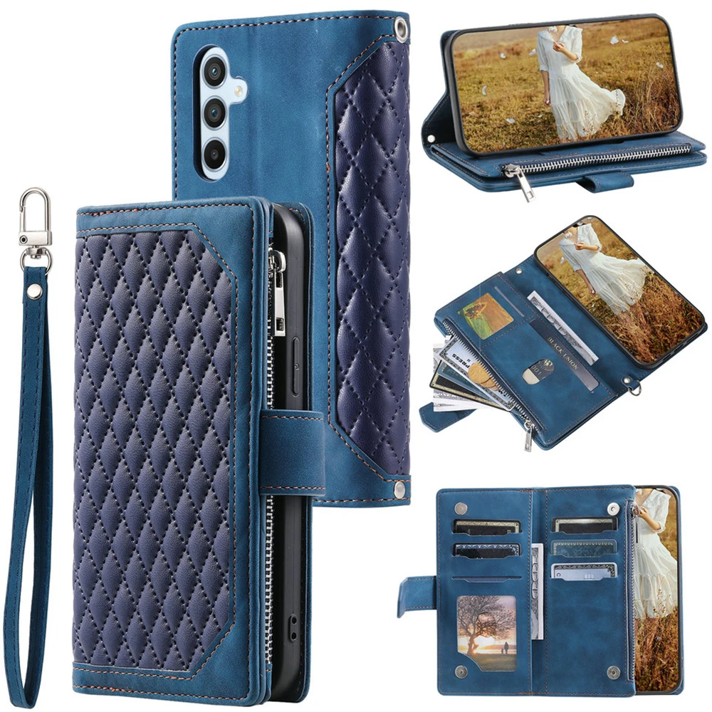 

A56 A 36 26 16 A17 5G флип-чехол для Samsung Galaxy A17 кожаный кошелек на молнии Funda для Galaxy A07 A06 A16 A26 A36 A56 A 17 Cover