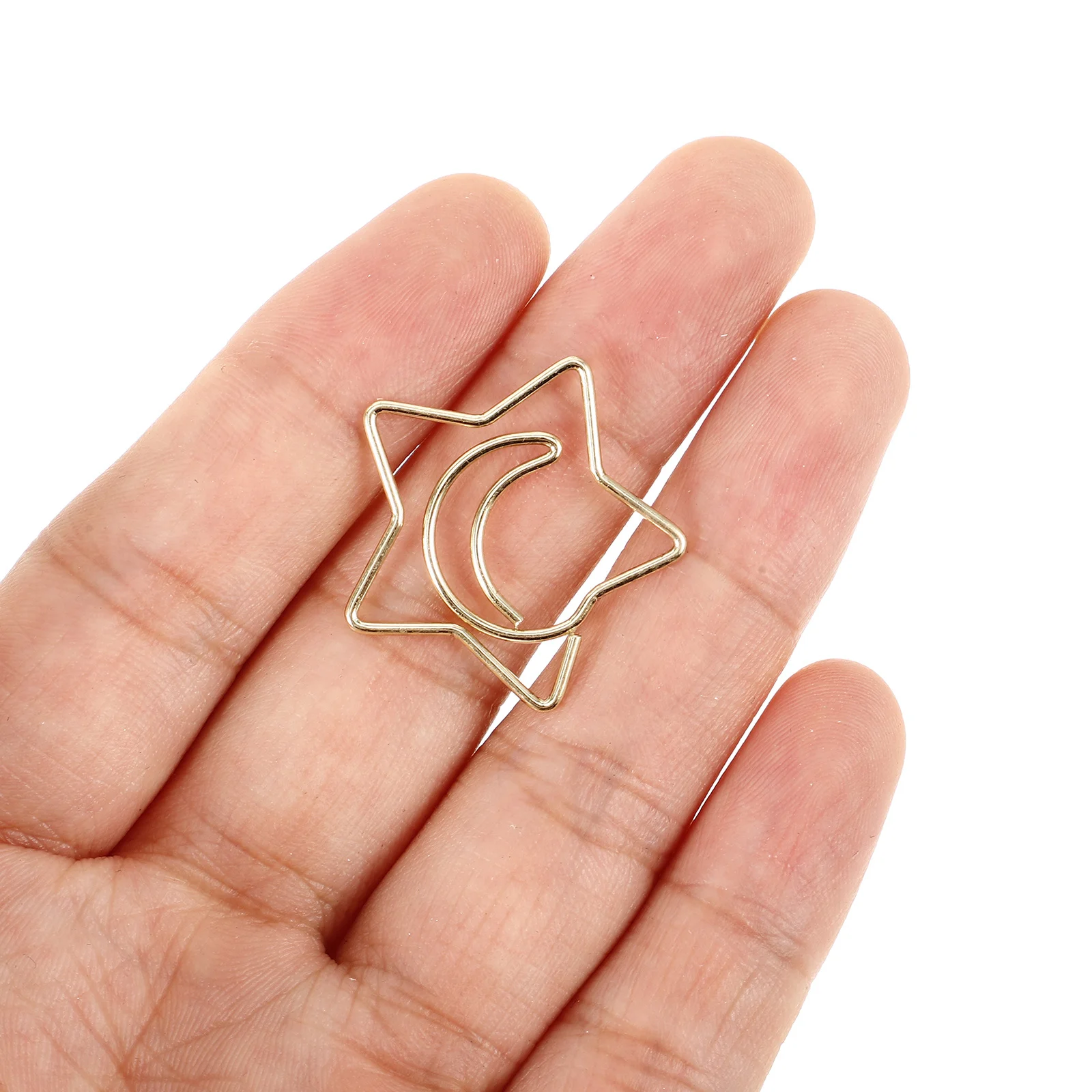 

60pcs Star Moon Paper Clips Cute Small Clips For Office School Stationery File Documents Desk Accessories Paperclips