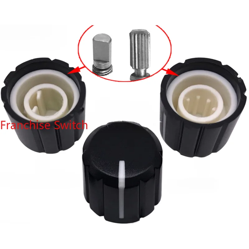 

10PCSPlastic Knob 15 * 13.5MM Potentiometer Cap Switch Encoder Has Half Shaft Hole And Spline