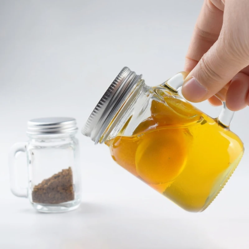 35/120ml Mini Glass Sealed Bottle For Jam Honey Coffee Milk Juice Leakproof Bottle With Lid Jar Portable Empty Jar Container