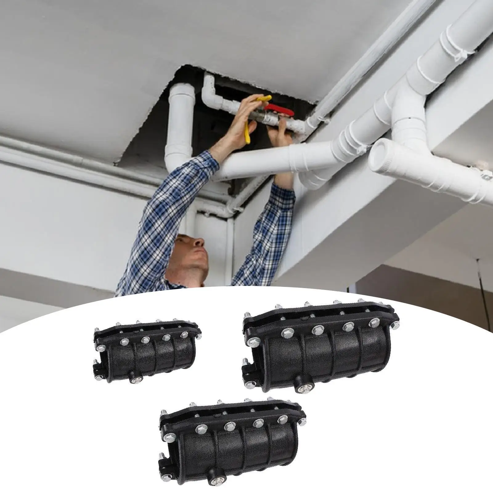 Water Pipe Repair Clamp,Replace Pipe Patch Replacement Emergency Maintenance