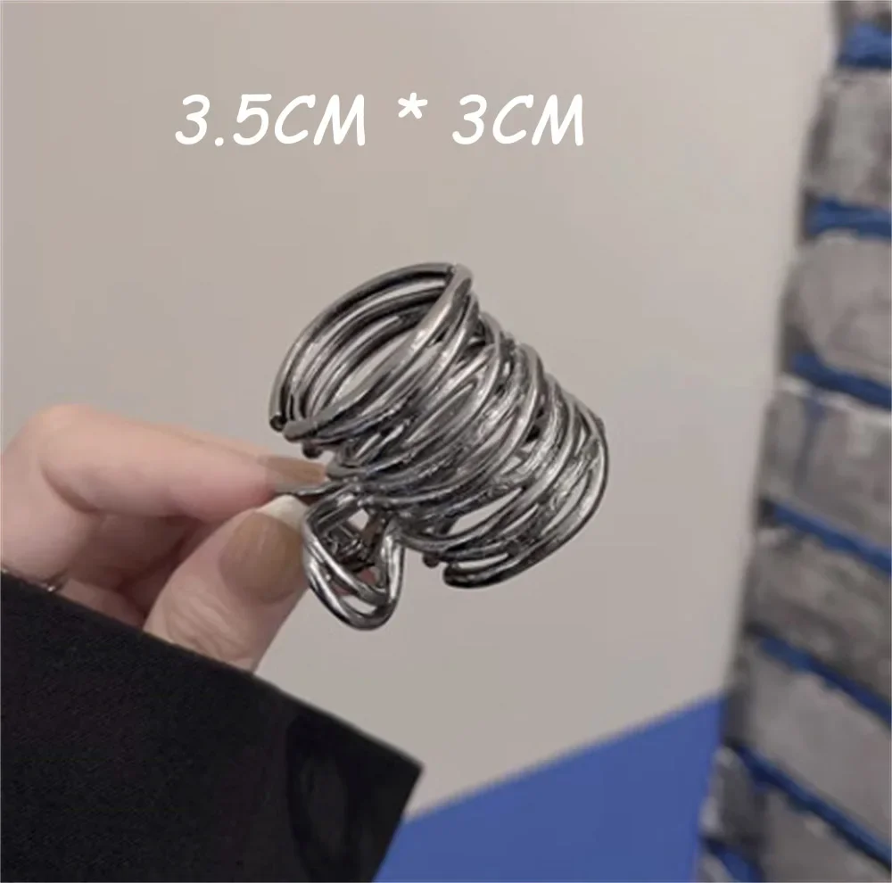 Fashion Solid Color Metal Hair Claw Vintage Fixed Hairstyle Hairpin for Cool Women Girls High Ponytail Buckle Hair Clip Nakrycia głowy