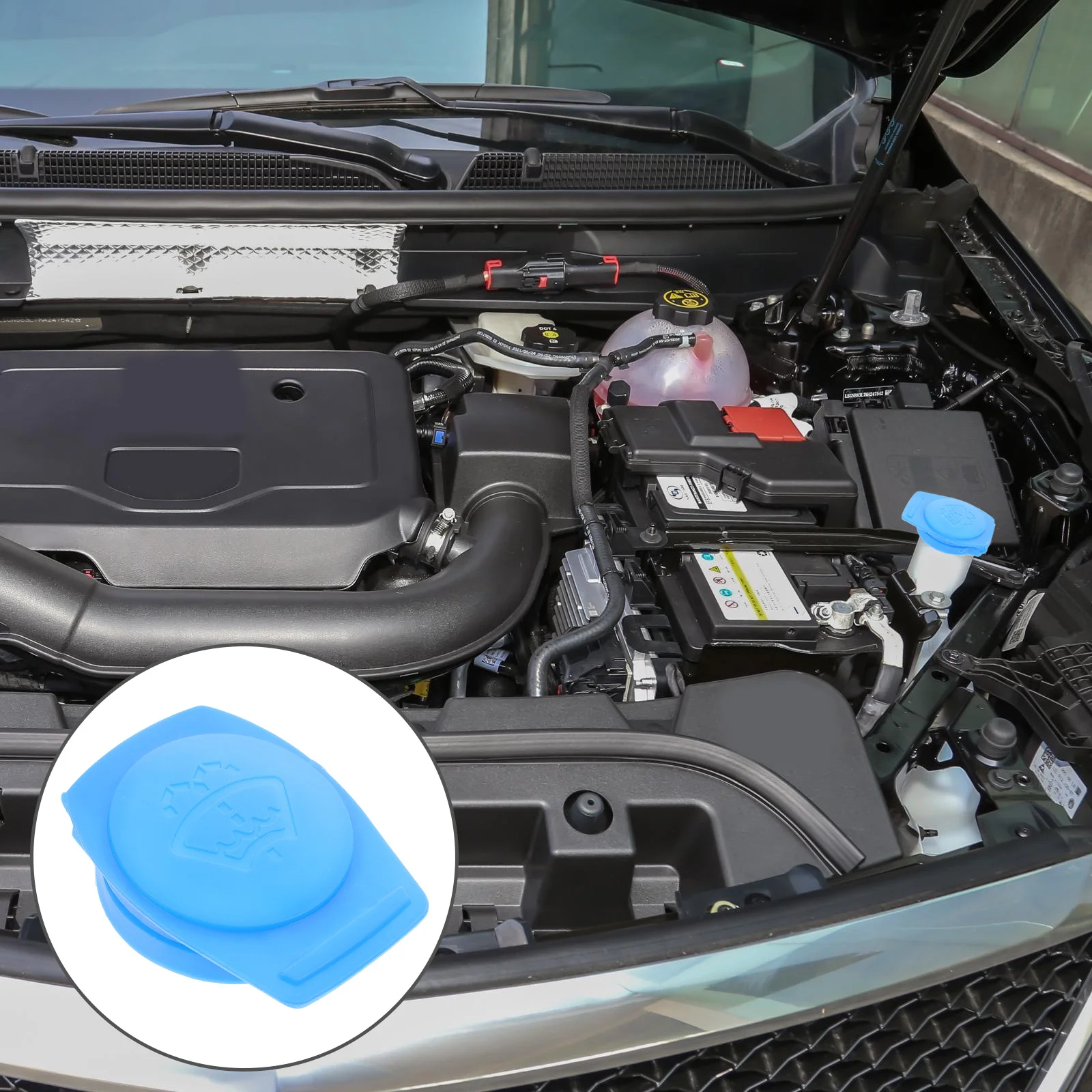 

Sturdy Car Windshield Washer Reservoir Lid Easy Install No Tools Leak Proof Durable Wiper Fluid Cap Washer Bottle Cap