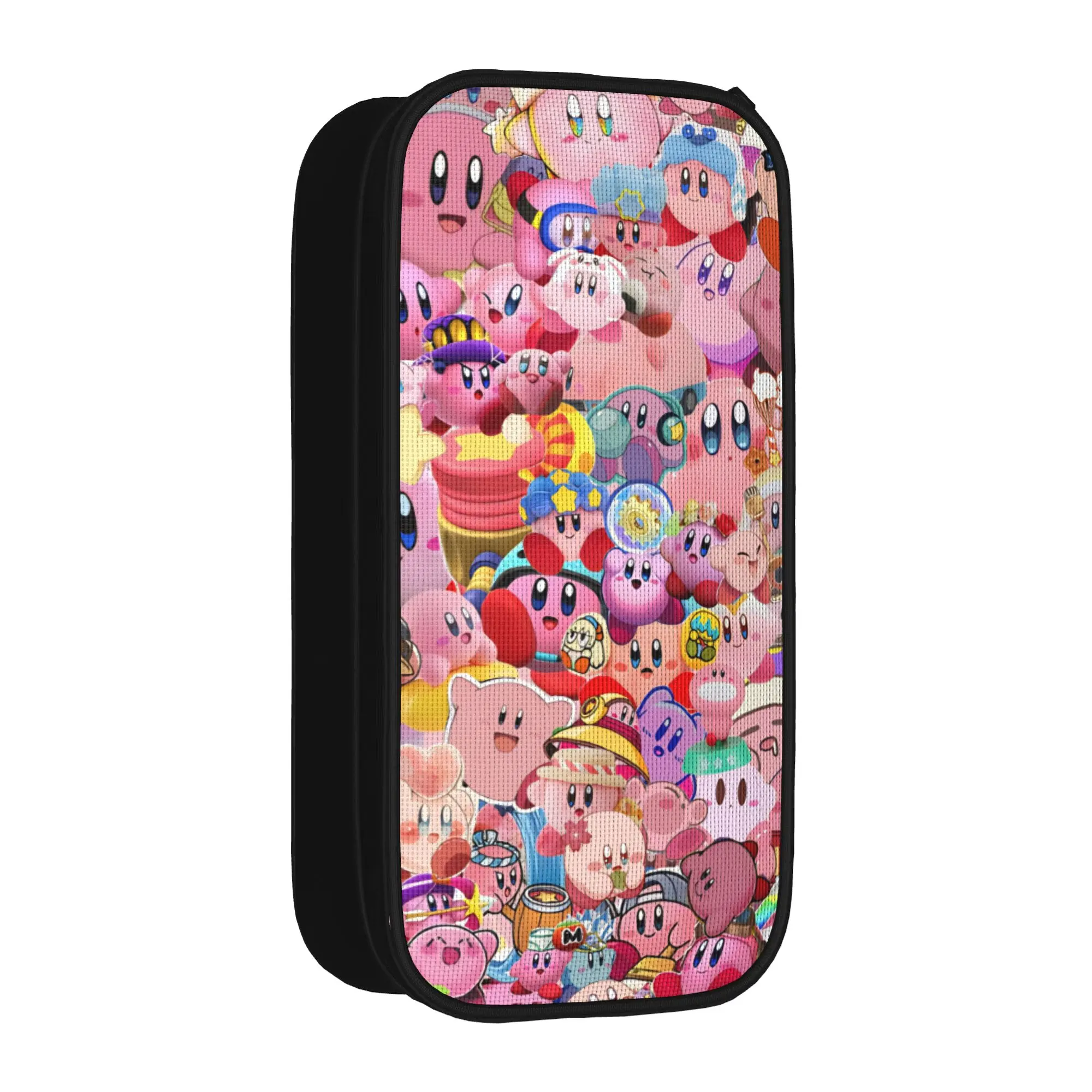 

pink kirbys funny game Pencil Cases Fun Pen Box Bag Student Large Storage Students School Cosmetic Pencil Box