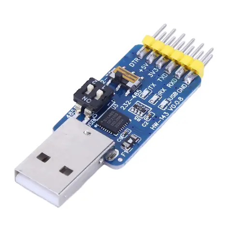 CP2102 6-en-1 USB-UART USB a convertidor serie USB-TTL/RS485/232 TTL-RS232/485 232 a 485 herramienta de depuración serie USB para Arduino