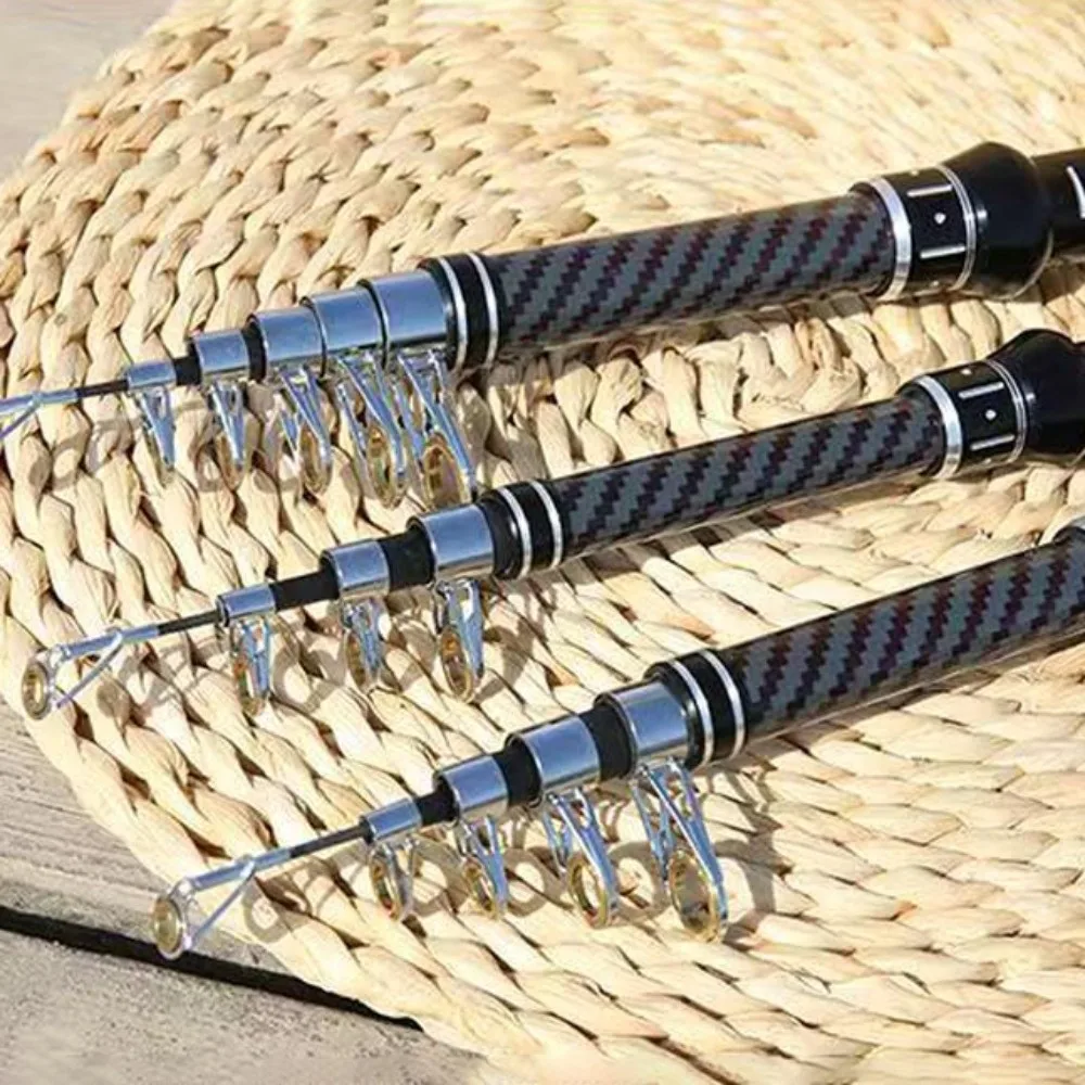 المحمولة تلسكوبي الصيد رود 45 سنتيمتر تخزين 1.8 متر-2.7 متر طول قصبة صيد خشبية صغيرة صغيرة جدا قصيرة الصيد القطب اليد #4