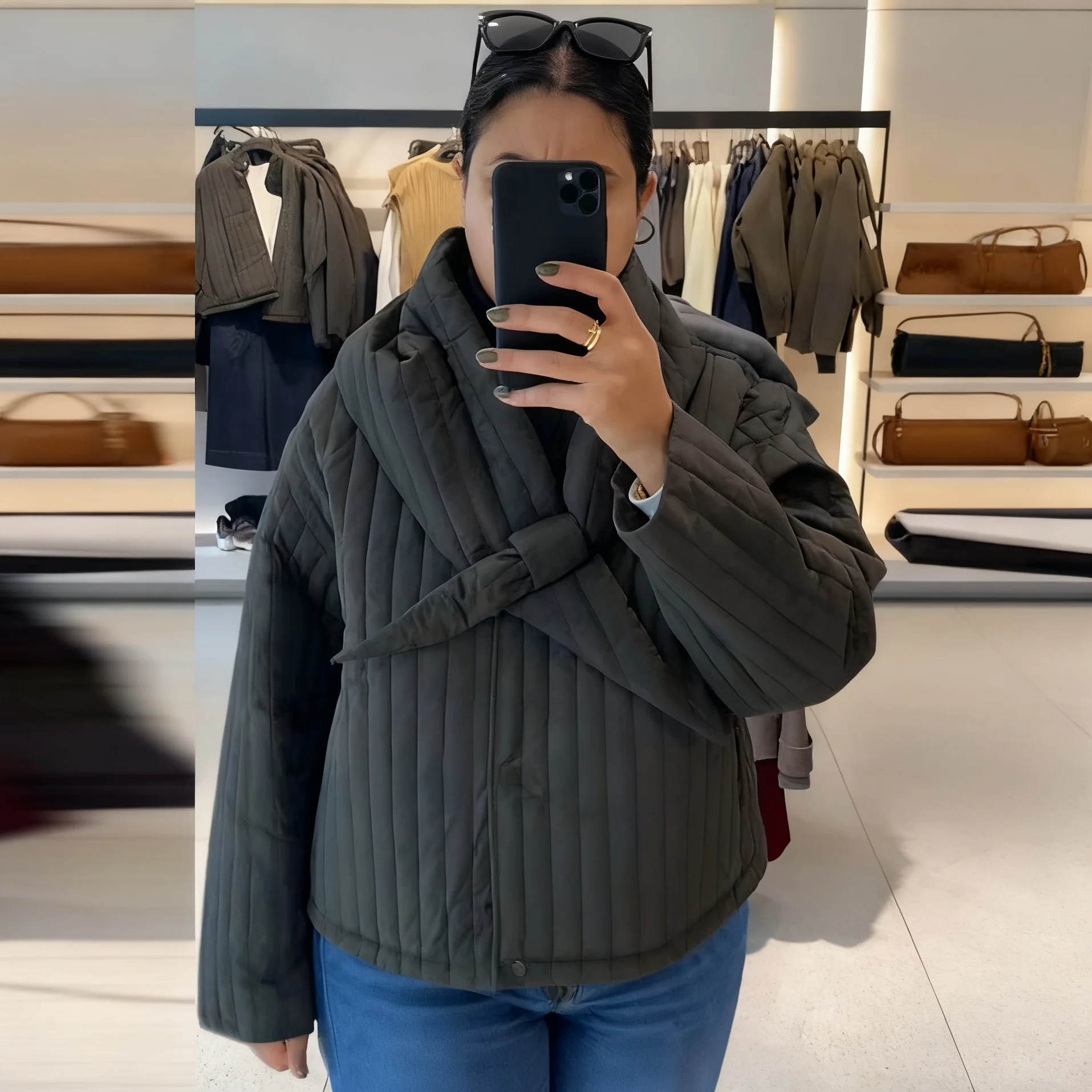 

Стильная универсальная хлопковая куртка со съемным шарфом и воротником-стойкой, модное женское пальто, осенняя женская зимняя уютная уличная верхняя одежда