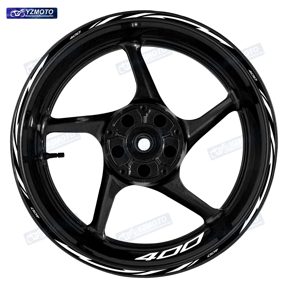 For NINJA400 NINJA 400 Motorcycle 17 Inch Front Rear Racing Wheel Stickers Car Reflective Rim Motorbike Hub Tape Decal Sticker