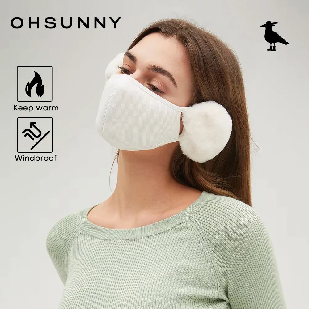 

Ветрозащитная маска Ohsunny с наушниками, уличные термомаски для лица, зимняя теплая маска для лица для женщин