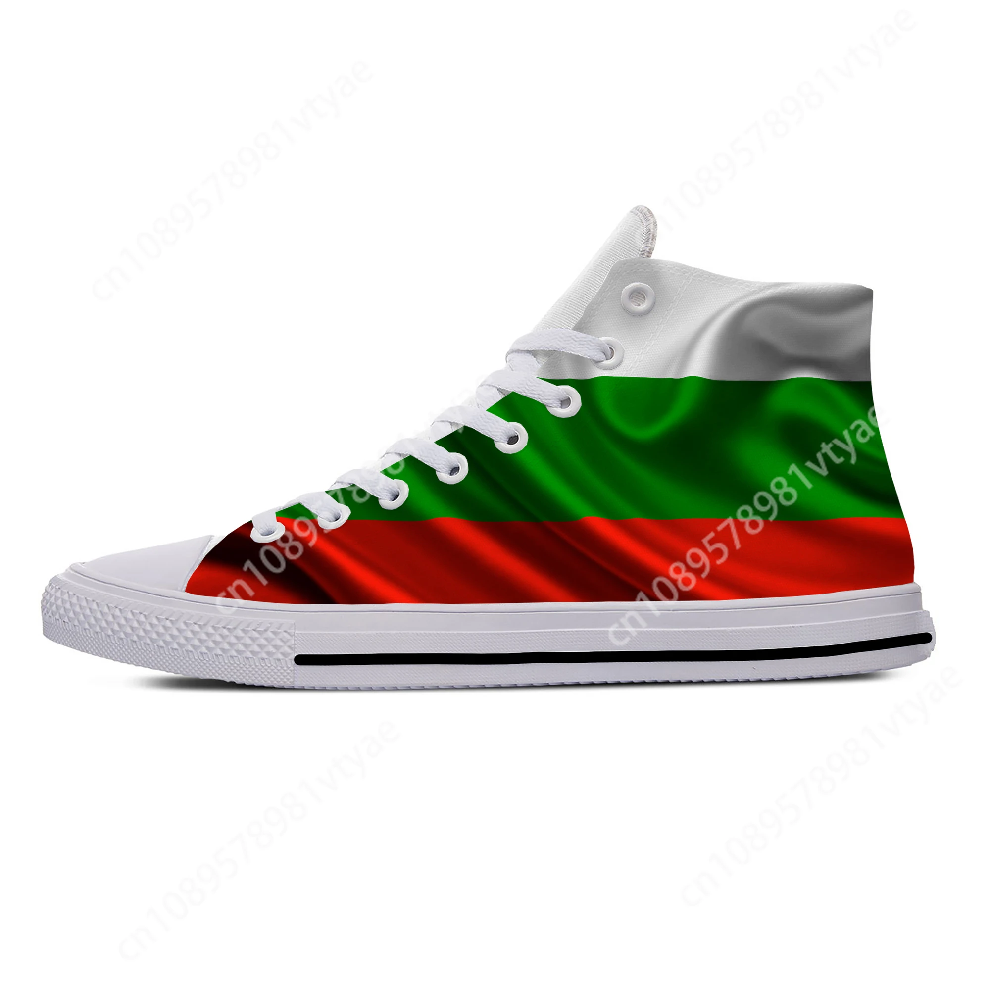 

Hot Bulgaria Bulgarian Republic Flag Patriotic Casual Shoes High Top Breathable Mens Womens Sneakers Lightweight Board Shoes