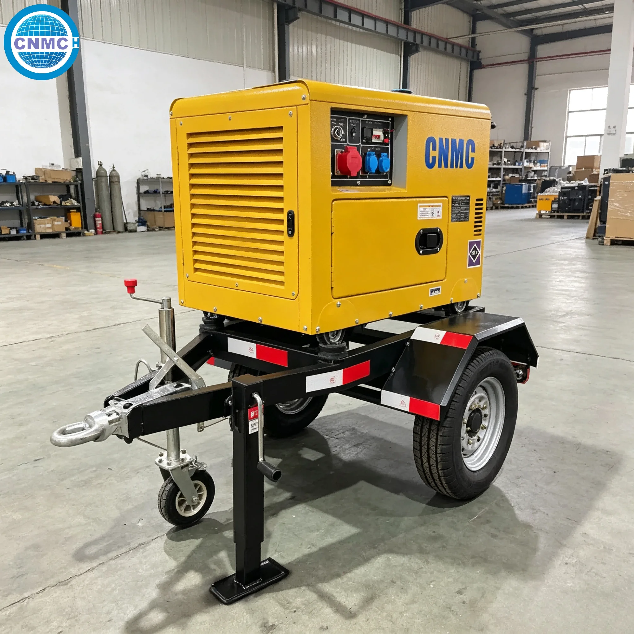 Fuel Economy 6KW 7.5KW 9KW Trailer Type Silent Diesel Generators 110V 220V 380V Electricity Generator CE Certified Made In China