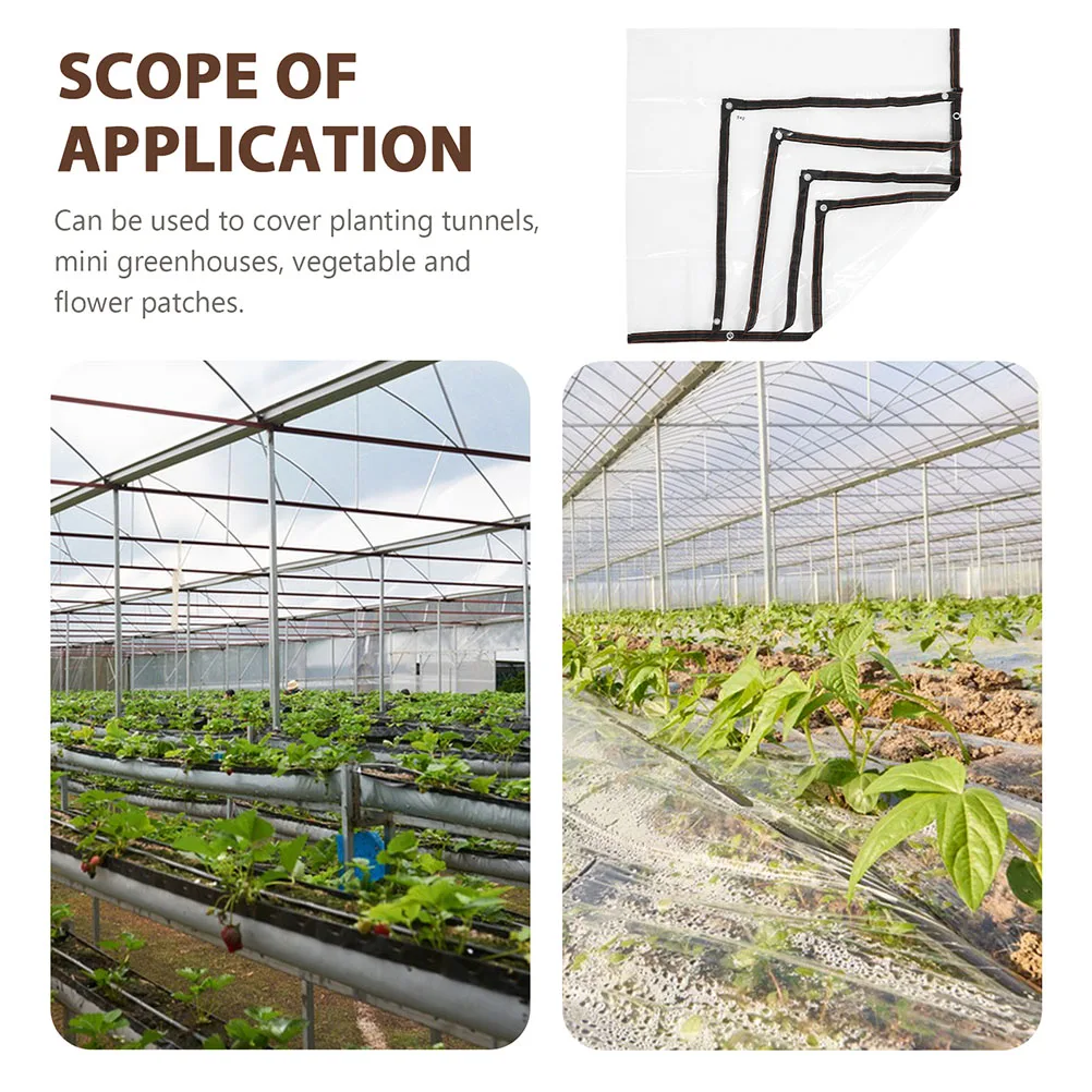 

Foldable Greenhouse Film Clear Thick Transparent For Garden Plants Protection Winter Warmth Rainproof Frost Cover