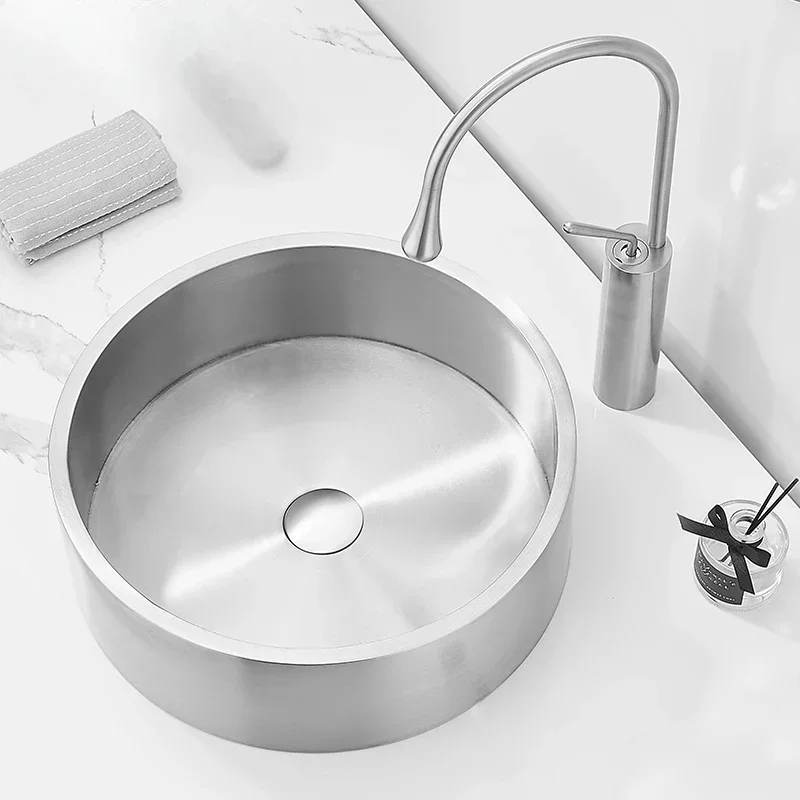 

Stainless steel wash basin thickened bar KTV bathroom table wash face