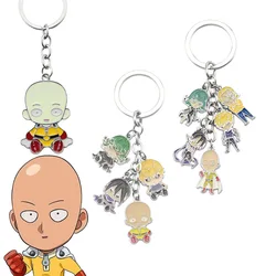 Anime One Punch Man smalto portachiavi Cartoon Saitama Genos Tatsumaki figura ciondolo portachiavi per fan puntelli Cosplay gioielli