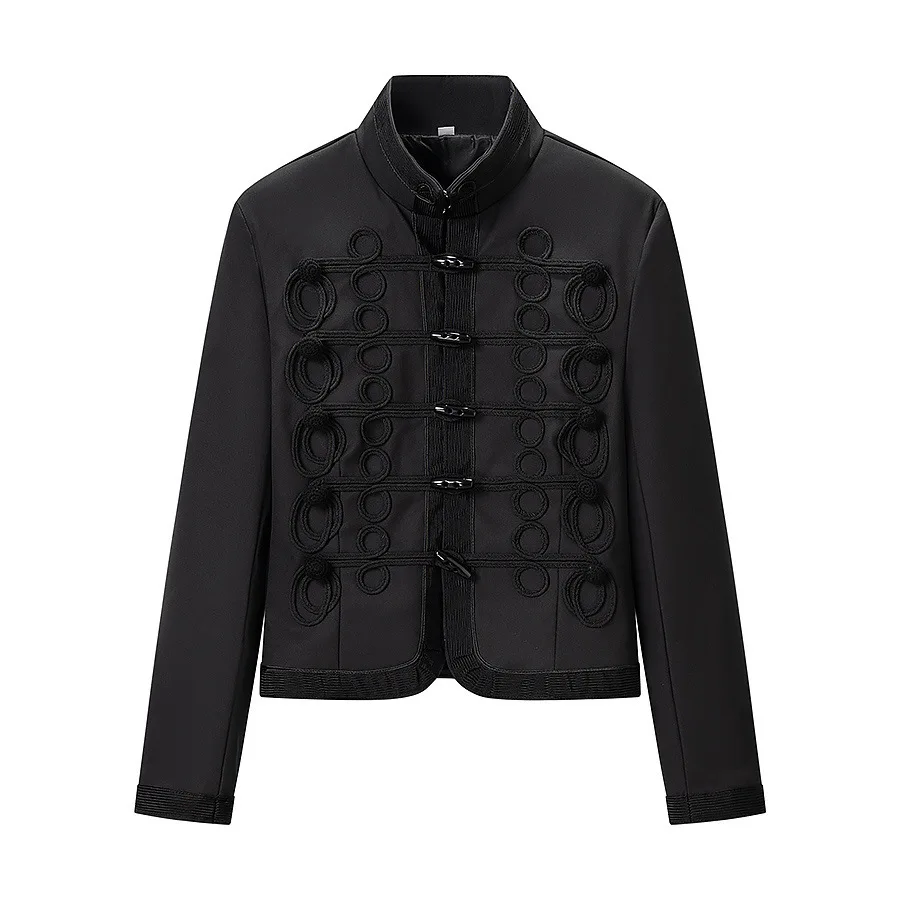 YYAHAHAS Graceful Women's Jacket O-neck Full Sleeve Chinese Knot Female Napoleon Jackets Spring New Chic High Street Lady Coats