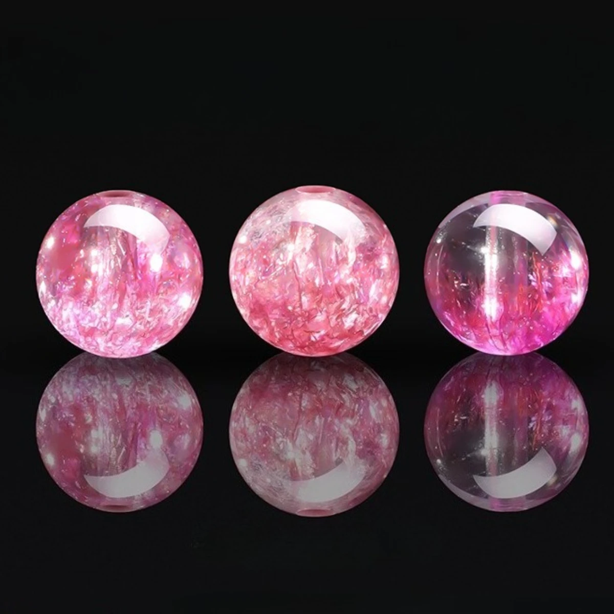 10pcs 8mm Enhanced Purple Natural Super Seven Loose Beads Smooth Polished Round