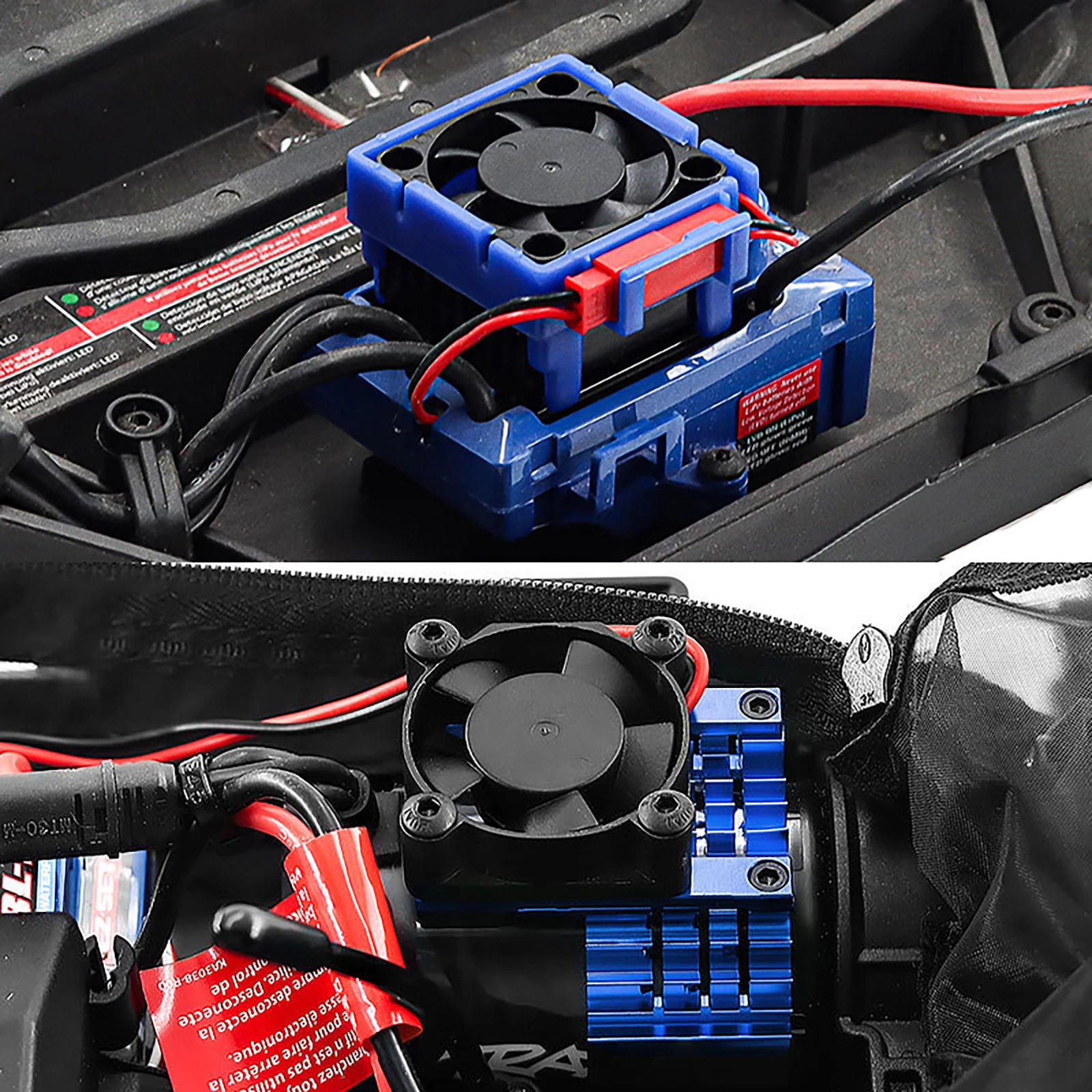Ventola e base di raffreddamento del motore RC VXL-3S per Traxxas Slash/Rally/Bandit/Stampede 2WD/4WD in lega di alluminio 540/550 dissipatore di calore + ventola