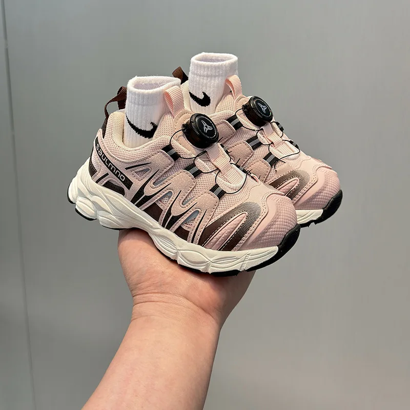 

Модные спортивные кроссовки для школьников, детские уличные кроссовки для бега, повседневные кроссовки с пряжкой для мальчиков и девочек, трендовые, легкие, дышащие