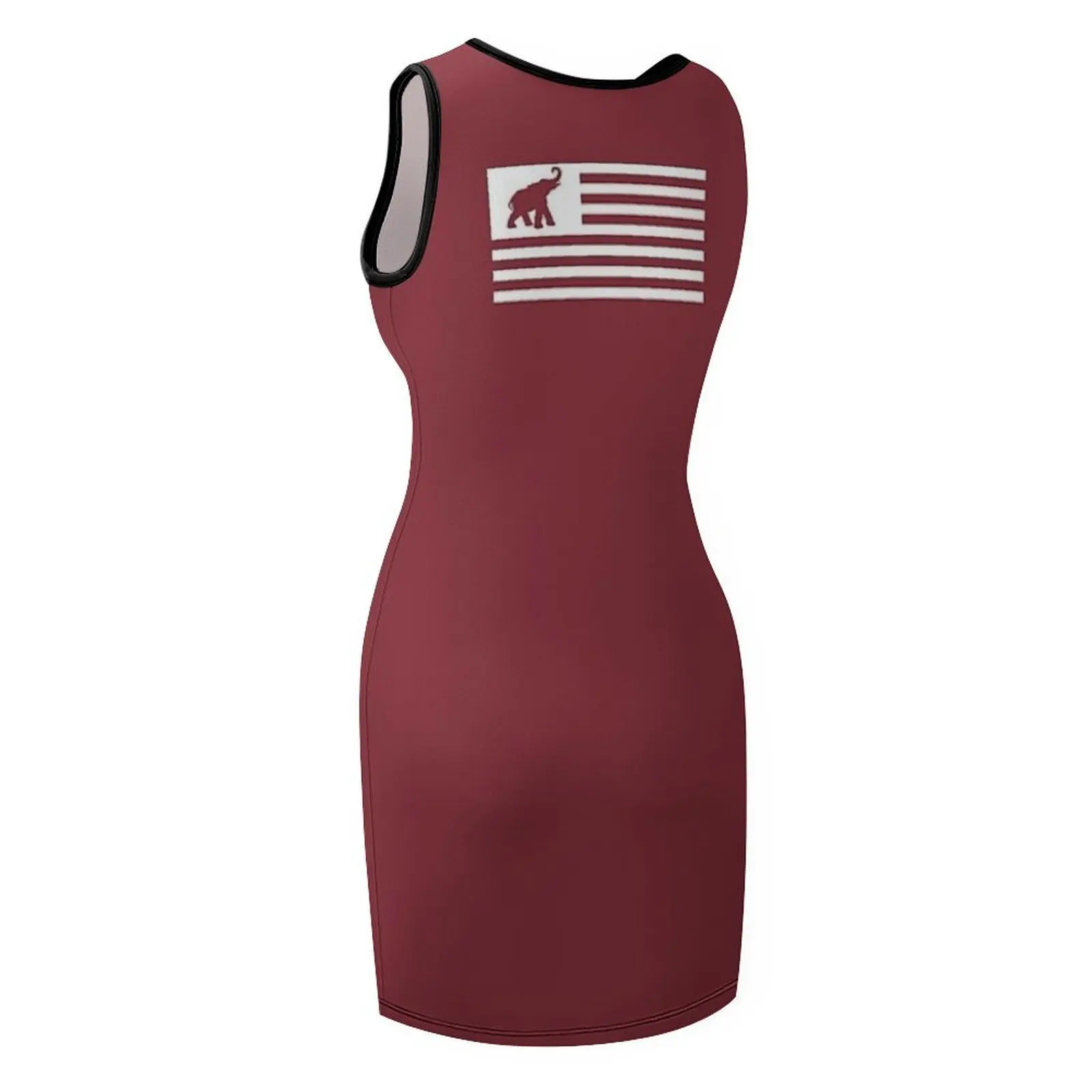 ชุดเดรสแขนกุดลายธงช้าง (สีขาว) สำหรับงานพรอม ชุดเดรสสำหรับผู้หญิง 2025 ชุดเดรสสำหรับผู้หญิง 2025