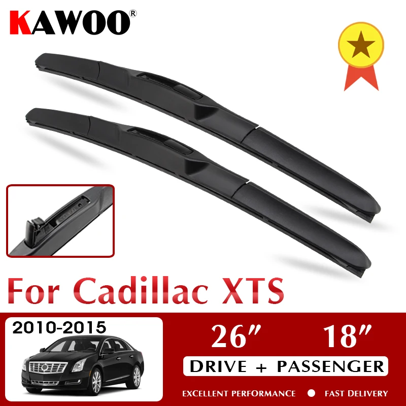 

KAWOO Wiper Front Car Wiper Blades For Cadillac XTS 2010-2015 Windshield Windscreen Front Window Accessories 26"+18" LHD RHD