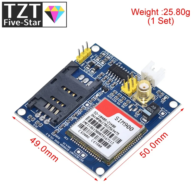 Sim900a Sim900 Mini V4.0 Wireless Data Transmission Module Gsm Gprs Board Kit W/antenna C83