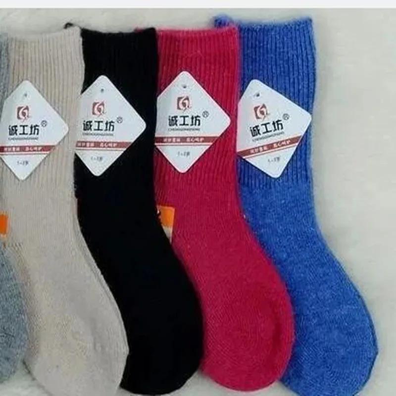 Solid Color baby boys&girls wool socks winter keep warm 1-6 years old chidren socks 3pairs/lot  Baby Wool Socks