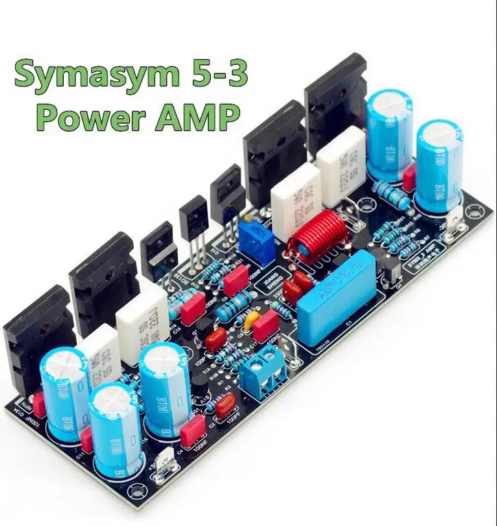 

Symasym 5-3 Discrete Component 2*100W Stereo Class AB Audio Amplifier Board with NJW0302/0281