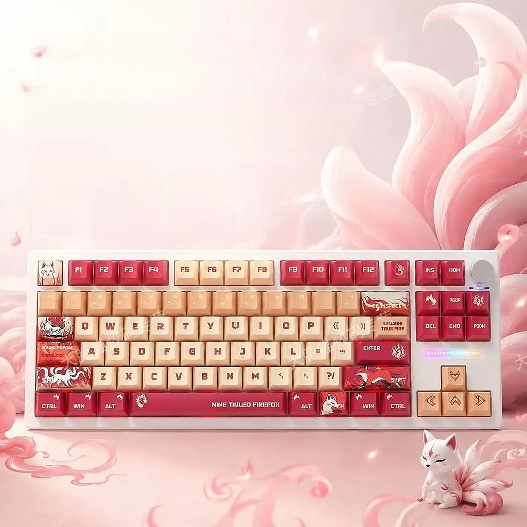 Nine-Tailed Fox Dye-Sublimation PBT Keycaps Cherry Profile for MCHOSE AULA Mad Catz MX Mechanical Keyboards