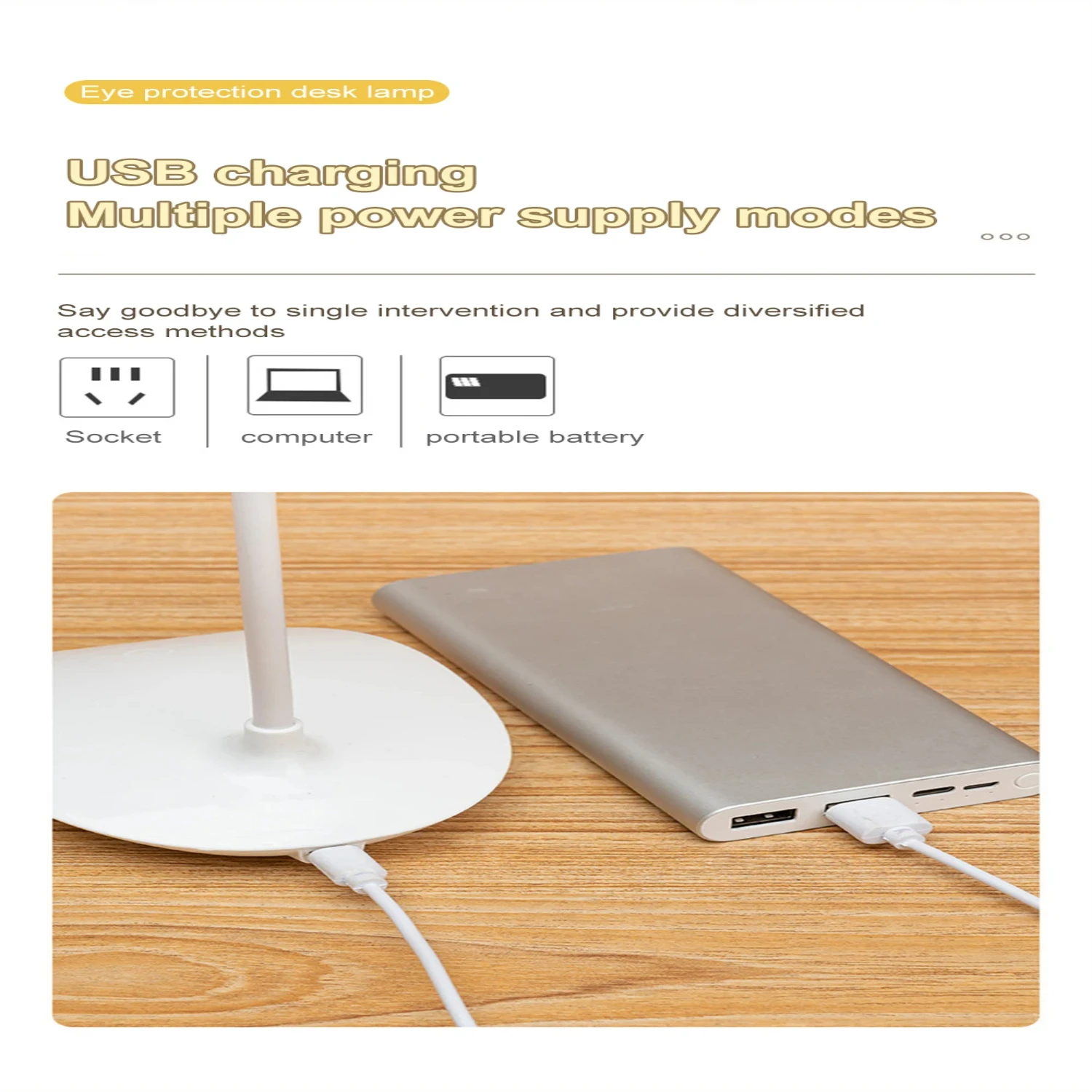 Portable Rechargeable Led Desk Lamp | Stepless Dimmable Bedroom Bedside Light | USB Powered Night Light