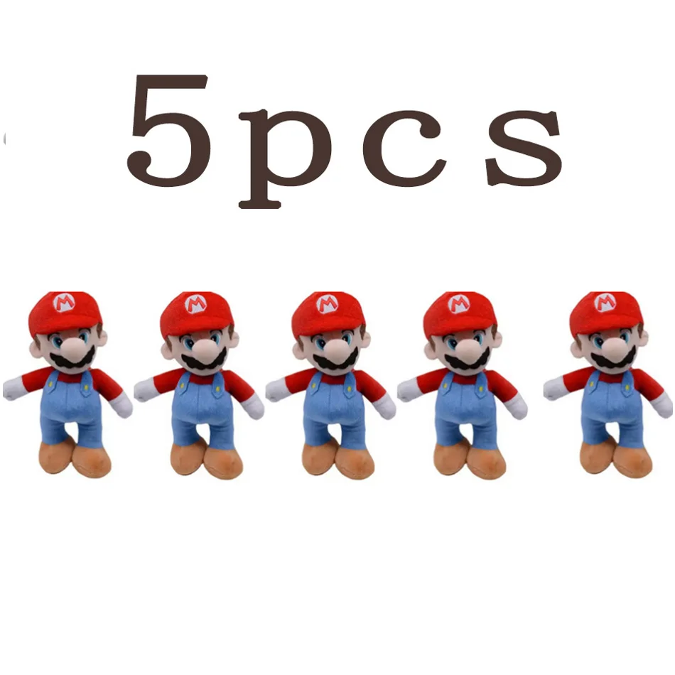 

Плюшевые игрушки Марио и Луиджи, 10 шт., аниме-куклы, мягкие игрушки для детей, отличный подарок на Рождество и день рождения для детей