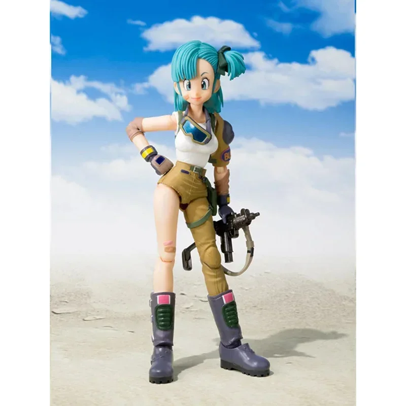 Bandai Genuine S.H.Figuarts SHF Motorcycle Uniform Bulma Dragon Ball Anime Action Figure Model Ornaments Toys Spot Collection