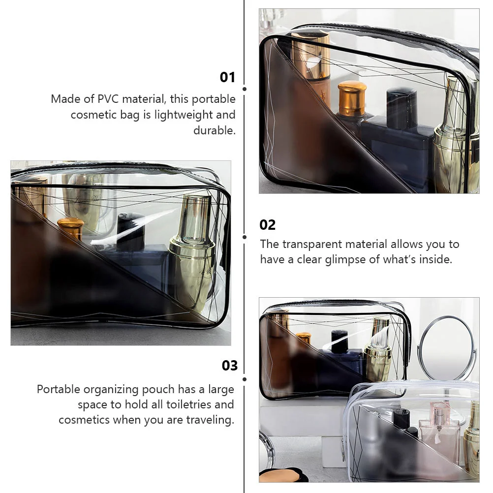 

Bag PVC Transparent Waterproof Toiletry Storage Lightweight Makeup Organizer Pouch Travel Accessories