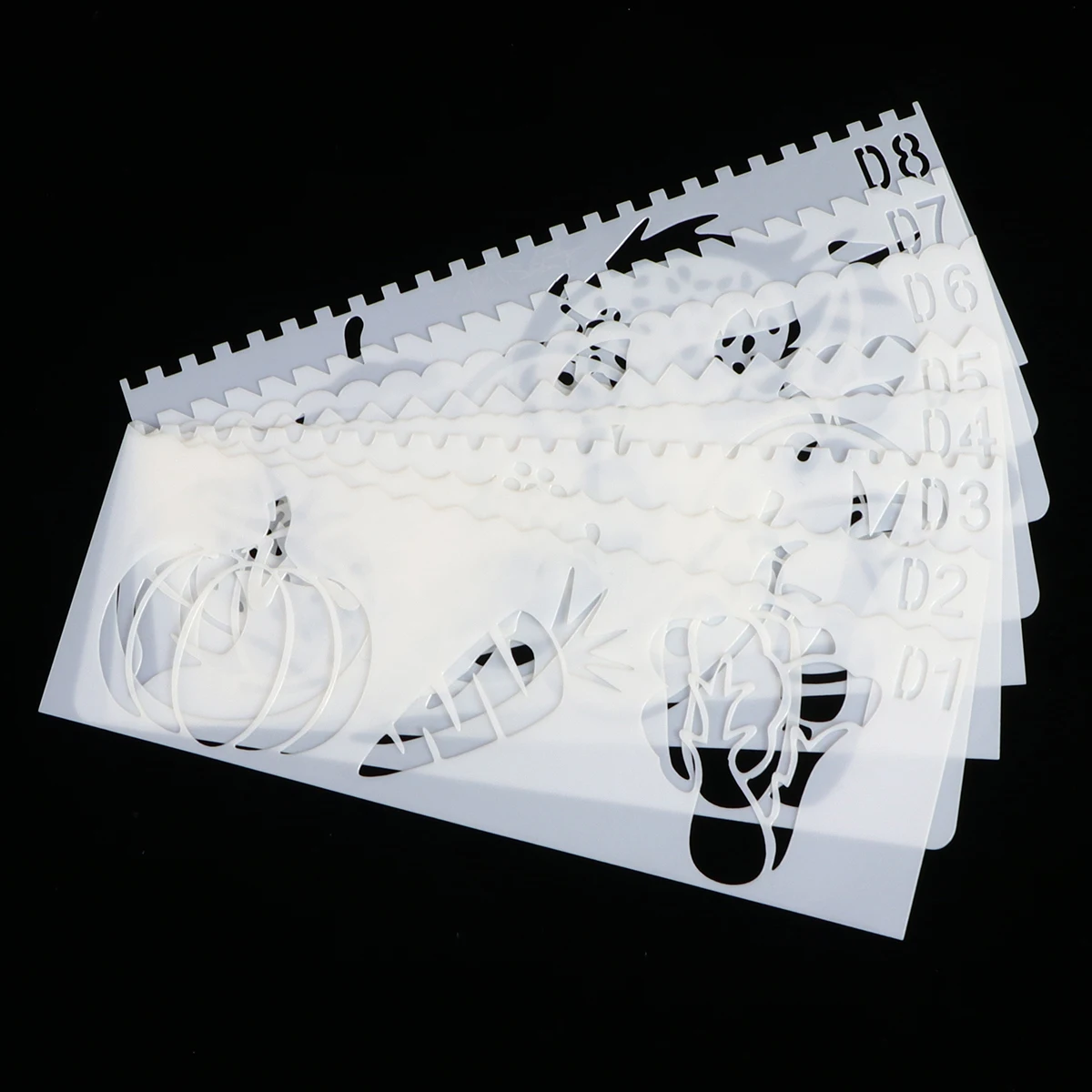 

32pcs Fruit Vegetable Painting Stencils Plastic Drawing Templates Reusable Educational School Project Art Tool Hollow