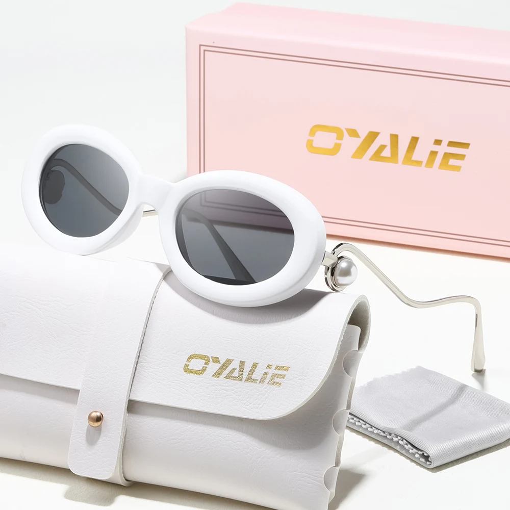 Oyalie Trendige Ovale Sonnenbrille, ein Retro- und Modisches Accessoire für Mädchen, Perfekt für Strand und Musikfestivals