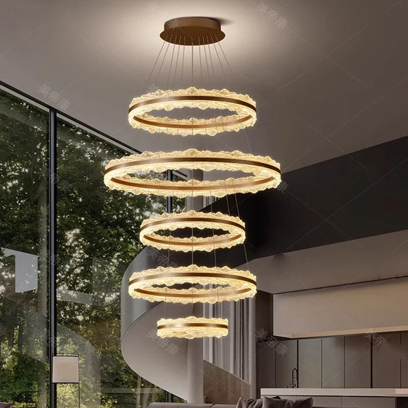 

Modern home decor led lights pendant light lamps forstaircase Chandeliers for living room hanging light indoor lighting