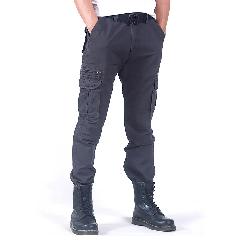 European and American Retro Multi Pocket Casual Men's Straight Tube Loose Oversized Workwear Pants