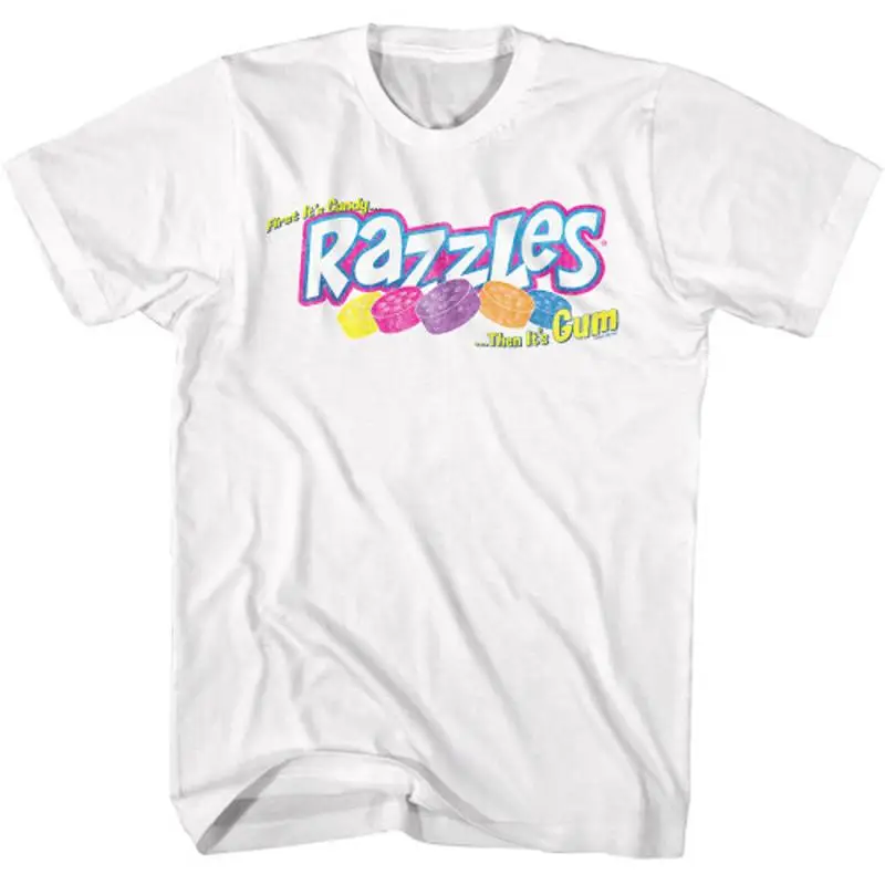 Tootsie Roll Razzles Logo T Shirt White