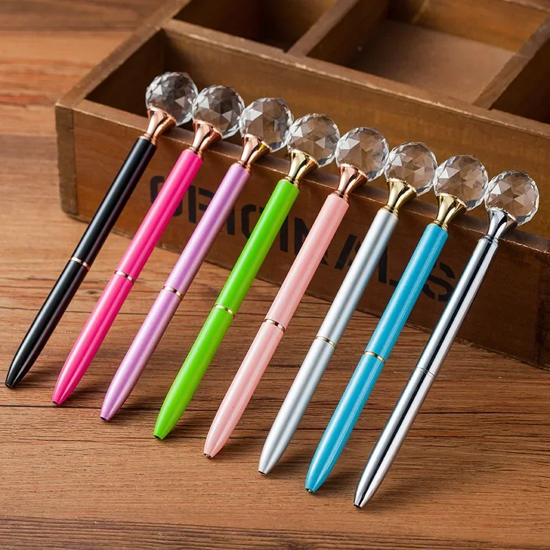 A10PCS/lot 2019 New Metal Water Drill Metal Ball Pen Promotion Gift Water Drill Pens For Writing Stationery Diamond Pen