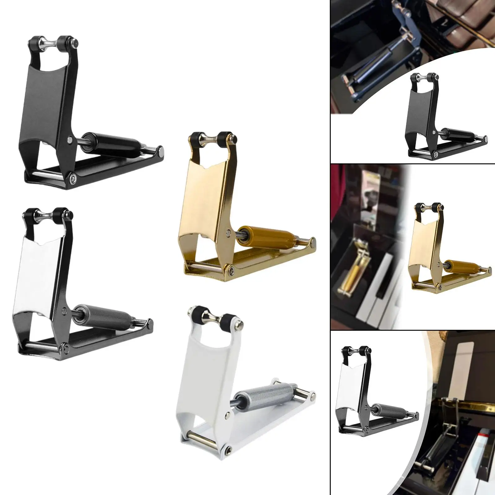 

Piano Slow Soft Fall Device Piano Cover Descend Instrument Accessory for Smooth Descent Hydraulic Fallboard Decelerator Metal